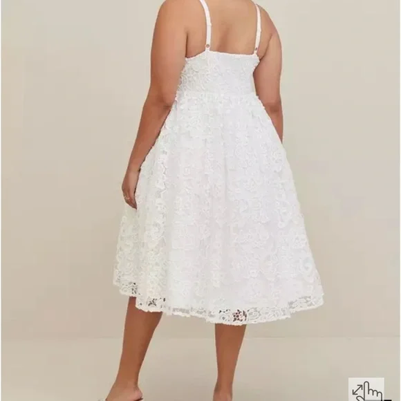 Torrid White Lace Midi Dress - Picture 2 of 9